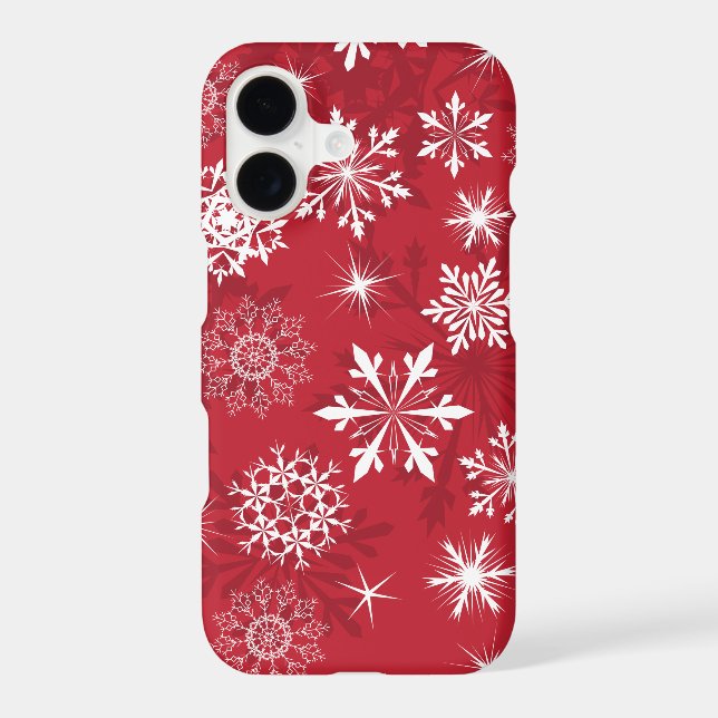 Red snowflake pattern Christmas Samsung Galaxy Case (Back)