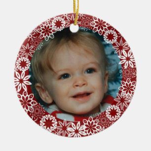 Red Snowflake Personalised Ornament