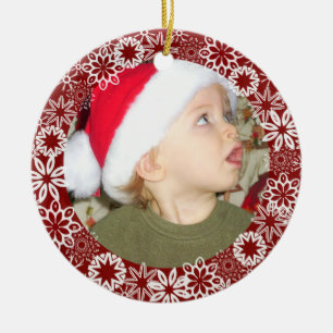 Red Snowflake Personalised Ornament