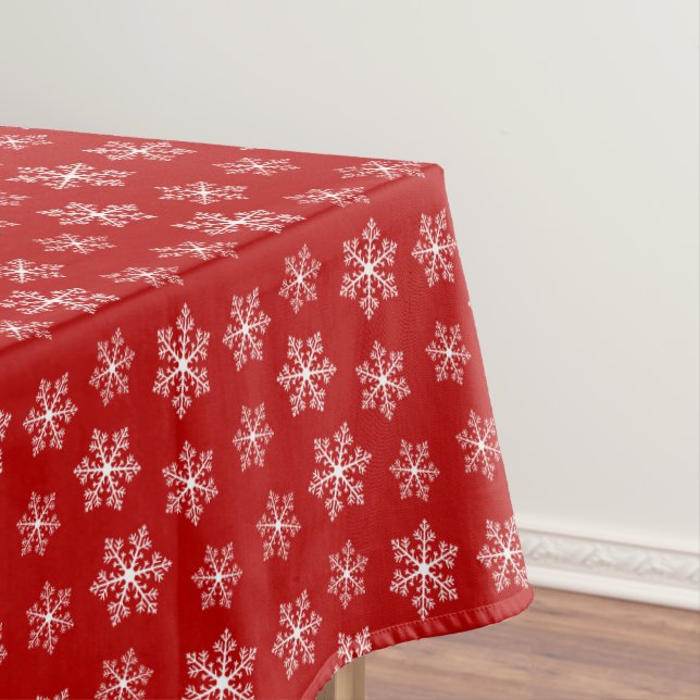 Red Snowflake Tablecloth (In Situ)