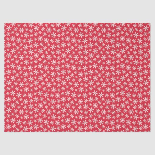 Red Snowflake Tissue Paper (Front)