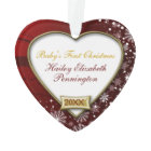 Red/Snowflakes Baby's 1st Christmas