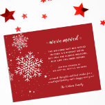 Red Snowflakes Flurries Holiday Moving Postcard<br><div class="desc">Red Snowflakes Flurries Holiday Moving Announcement Holiday New Home Change of Address Postcard</div>