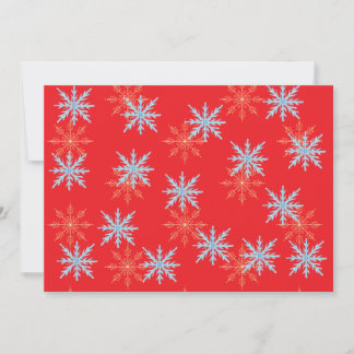 Red Snowflakes Merry Christmas Script with 2026 Wr Invitation