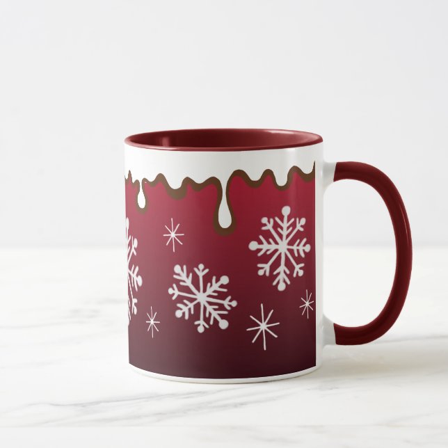 Red Snowflakes Mug (Right)