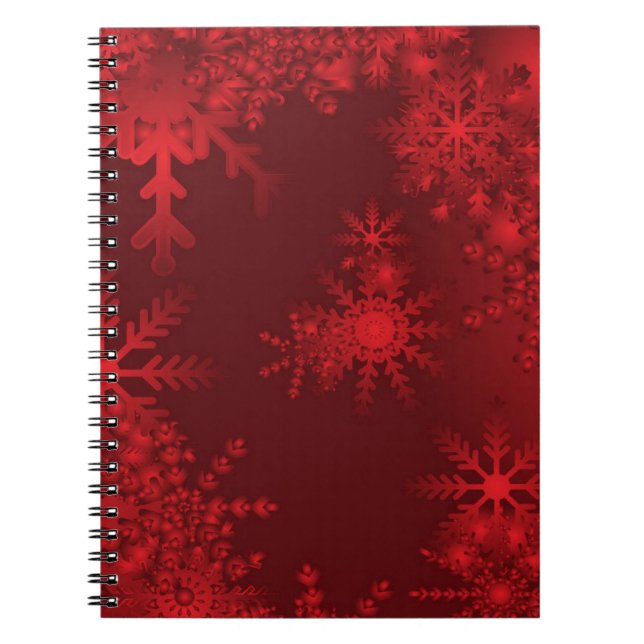 Red Snowflakes Notebook (Front)