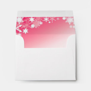 Red Snowflakes RSVP Envelope