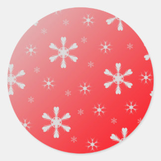 Red Snowflakes Stickers