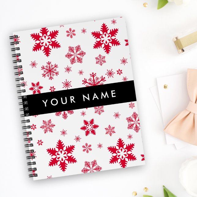 Red Snowflakes, Your name, Personalise Planner (Creator Uploaded)