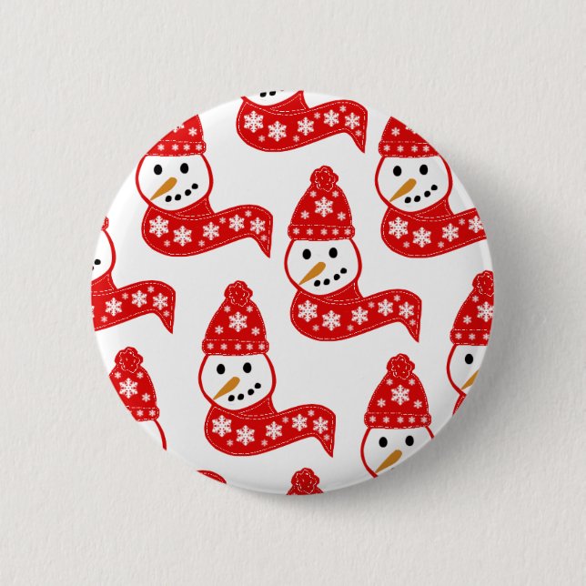 Red Snowmen Buttons (Front)