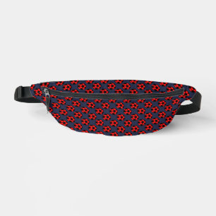 Red Soccer Ball Pattern Bum Bags