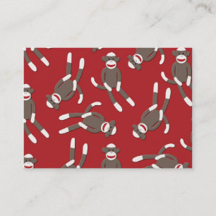 Red Sock Monkey Business Card