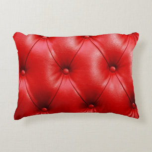 Red sofa leather texture decorative cushion