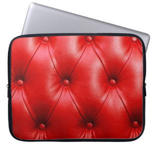 Red sofa leather texture laptop sleeve
