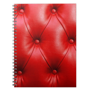 Red sofa leather texture notebook