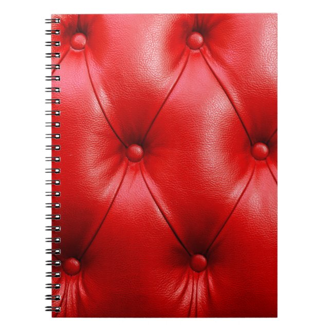 Red sofa leather texture notebook (Front)