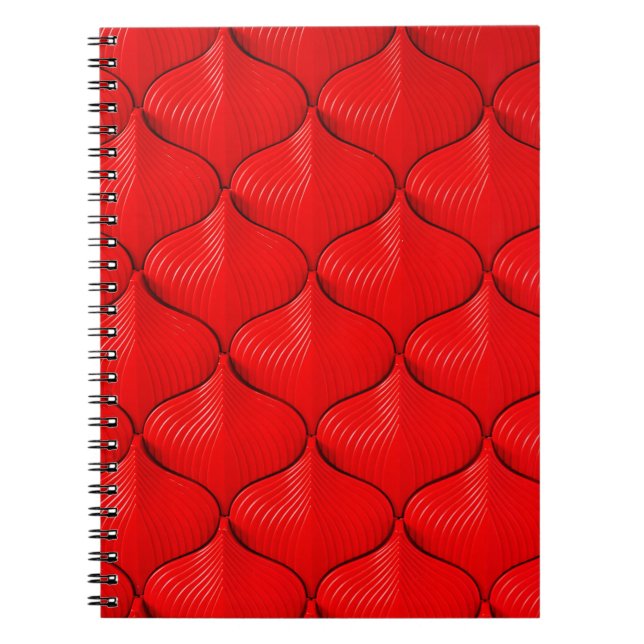 Red sofa leather texture notebook (Front)