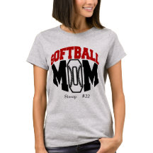 Red Softball Mum Personalised
