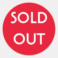 Red Sold Out Sticker