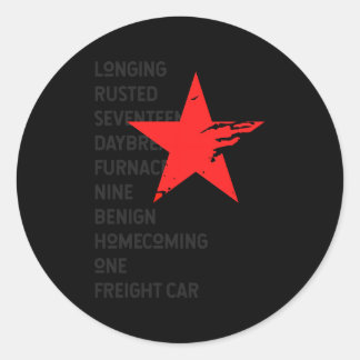 Red Soldier Trigger Words Winter Star Hero Classic Round Sticker