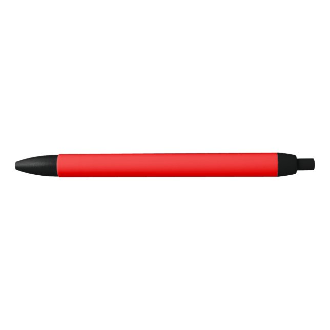 Red Solid Colour | Classic | Elegant | Trendy  Black Ink Pen (Front)