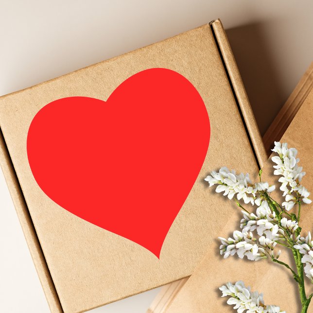 Red Solid Colour | Classic | Elegant | Trendy  Heart Sticker (Creator Uploaded)