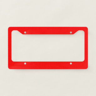 Red Solid Colour   Classic   Elegant   Trendy  Licence Plate Frame