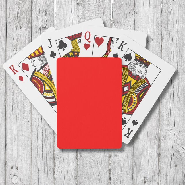 Red Solid Colour | Classic | Elegant | Trendy  Playing Cards (Creator Uploaded)