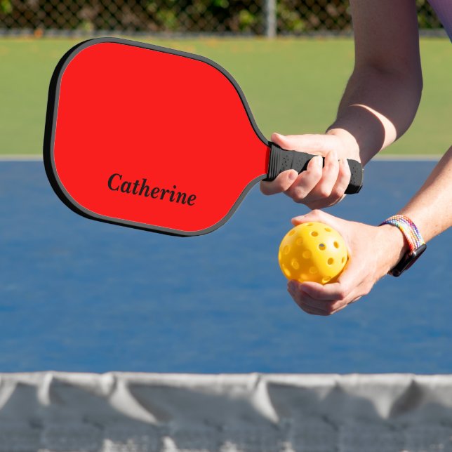 Red Solid Colour | Classic Personalised Pickleball Paddle (Insitu)