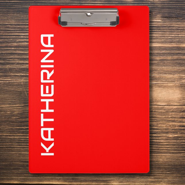 Red Solid Colour | Classic White Name Clipboard (Creator Uploaded)