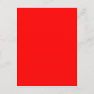 Red Solid Colour Postcard
