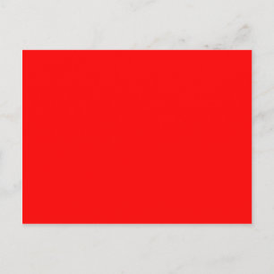 Red Solid Colour Postcard
