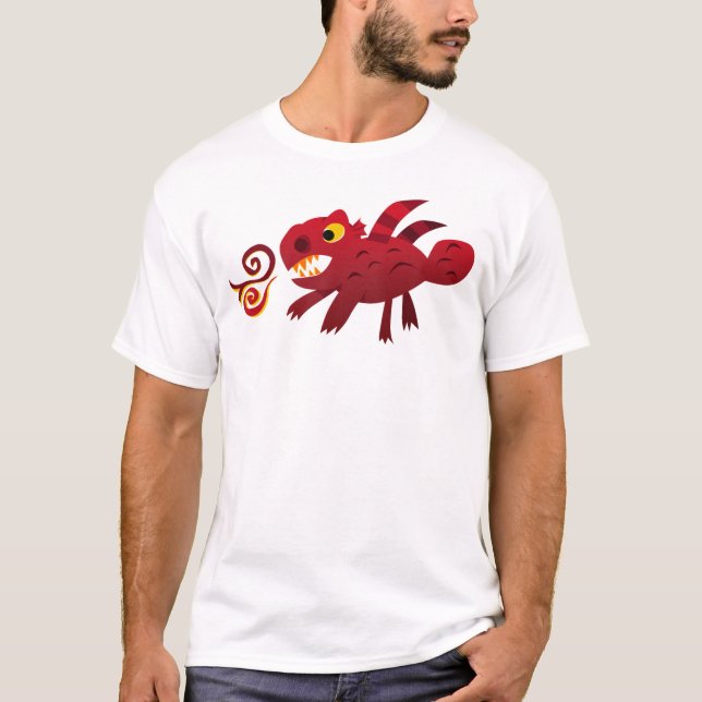 Red Solid Dragon (Adult) T-Shirt (Front)