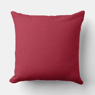 red solid textured pattern with strokes cushion