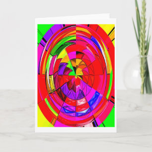 Red Space Candy Holiday Card