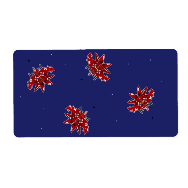 red spaceships in space (Front)