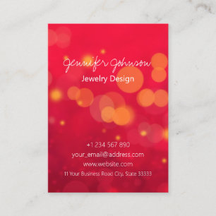 Red Sparkle Business Card