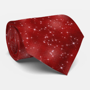 Red Sparkle Glitter  Tie