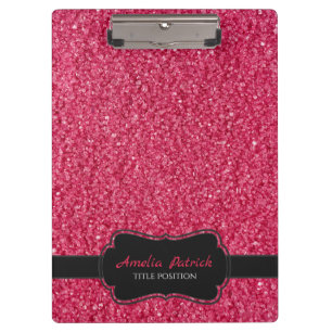 Red Sparkling Glitter Clipboard