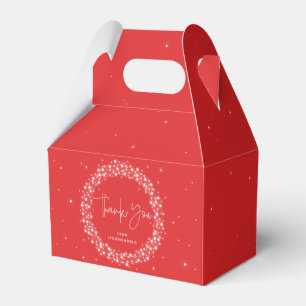 Red Sparkling Lights Thank You Favour Box