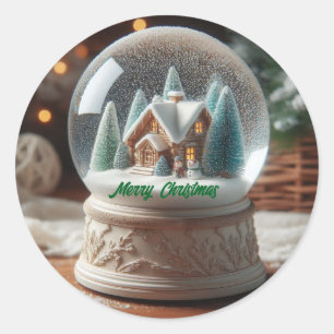 Red Sparkly Christmas Ornaments Classic Round Sticker