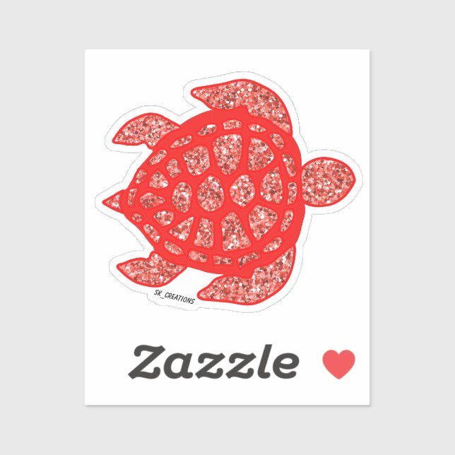 Red Sparkly Turtle  (Sheet)