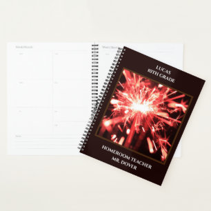 Red Sparks Custom  School Classroom   Planner