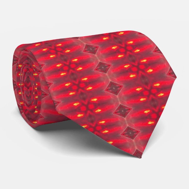 Red Sparks Tie (Rolled)