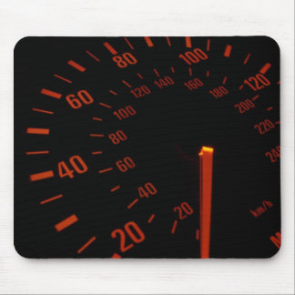 Red Speedometer Dial Mouse Pad