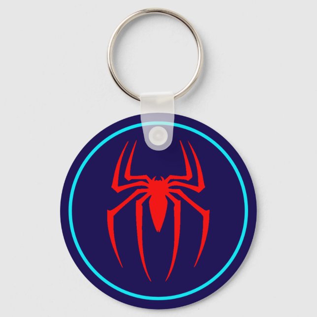 Red Spider Insect Design Key Ring (Front)
