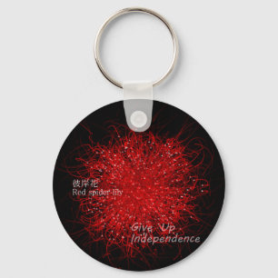 Red spider lily key holder ring