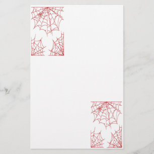 Red Spider Web Stationery