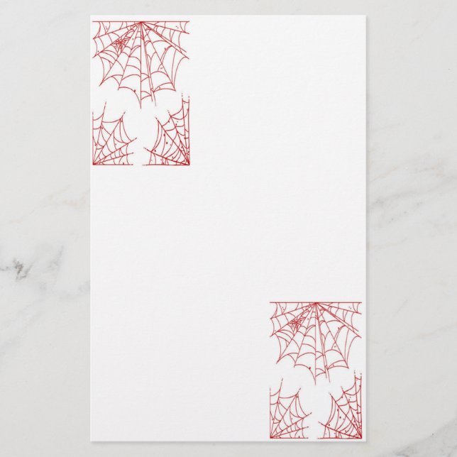 Red Spider Web Stationery (Front)