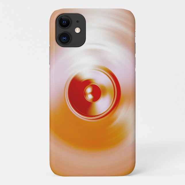 Red spinning music speaker Case-Mate iPhone case (Back)